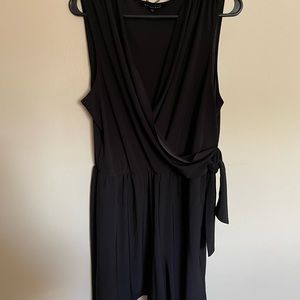 Sleeveless nylon shorts romper